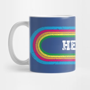 rainbow heart band Mug